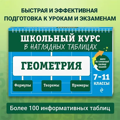 Геометрия. 7-11 классы. Школьный курс в наглядных таблицах - фото 1