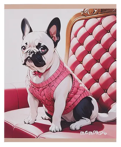 Тетрадь 40л лин. "Уютные собачки" мел.картон, поля, ассорти - фото 4