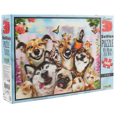 Пазл  Super 3D, Howard Robinson: Селфи домашних питомцев 500 эл.,61*46см. - фото 1