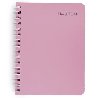 Записная книжка А6 80л кл. "Mauve" пласт.обл., спираль - фото 1