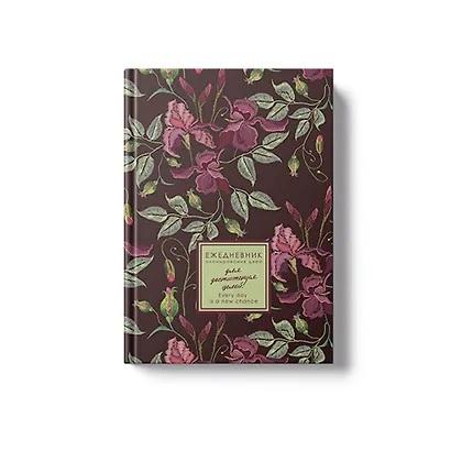 Ежедневник недат. А5 176л "EVERY DAY. Flowers" 7БЦ, ламинация Soft Touch, цв.срез, дизайн. форзац, офсет - фото 3