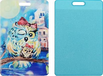 Чехол для карточек Подмигивающая сова с совенком - фото 2