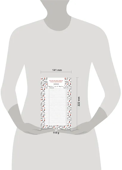 Планер недат. А6 64л "Уэнсдей. Черно-белый" скоба, вертик. - фото 3