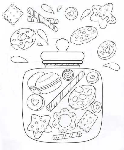 Сладости. Раскраска для девочек - фото 6