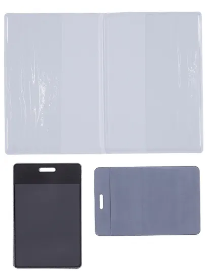 Набор (Обложка для паспорта 1шт + Кардхолдер 2шт) (Обложка для паспорта Sarcasm (словарь) (ПВХ бокс) Чехол для карточек Minimalism Чехол для карточек вертикальный Мрамор серый) (упаковка) - фото 8