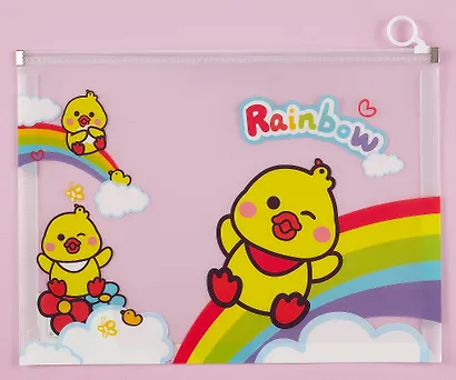 Папка на молнии А4 "Утки" с расширением, в ассортименте - фото 7