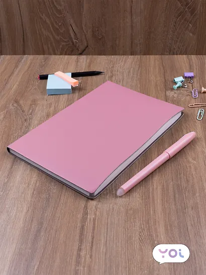 Книга для записей А5 80л кл. "Inspiration series" пыльно-роз., PU, Yoi - фото 6