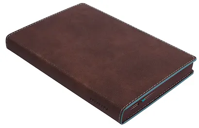 Ежедневник полудат. А5 192л "Тиволи делавэ" коричневый, кожзам, тв. переплет, обстрочка, офсет, закругл.углы, справ.мат-лы, 2 ляссе, инд.уп - фото 2