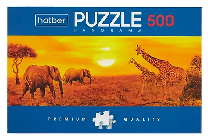 Пазл "Закат в саванне" Панорама 500 элементов 68х23 см - фото 3