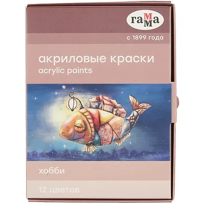 Акрил декоративный 12 цветов по 20 мл, Гамма - фото 2