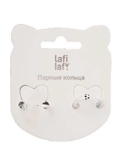 Набор парных колечек «Лапки котика», 2 штуки, металл, Lafilaf - фото 2