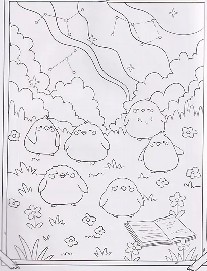 Милые зверята. Раскраска в корейском стиле - фото 3