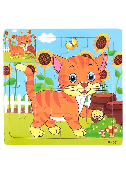 Развивающая рамка "Рыжий котенок" - фото 1