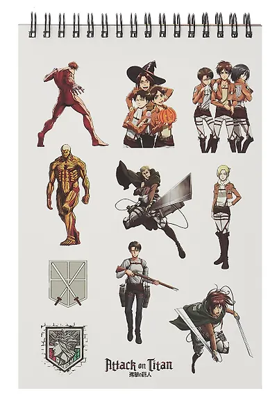 Атака Титанов. Творческий блокнот cо стикерами A5. Кадетский корпус - фото 2