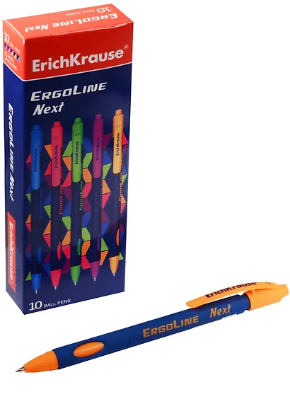 Ручка шариковая Erich Krause, Ultra Glide ErgoLine Next, автоматическая синяя - фото 1