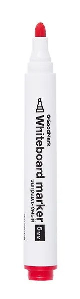 Маркер для доски красный 5мм, толстый корпус, Goodmark - фото 2