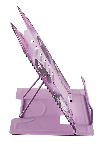 Подставка для книг/учебников "КОТ" фиолетовая, металл., фигурная вырубка - фото 2