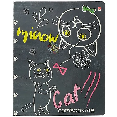 Тетрадь в клетку Альт, "Учёный кот", 48 листов, в ассортименте - фото 4