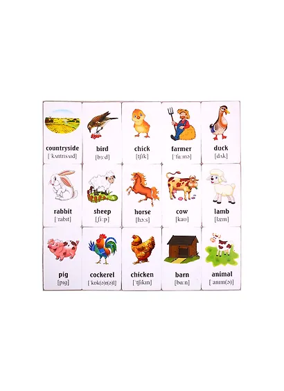 Учим английские слова. Развивающие карточки "On The Farm / На ферме" - фото 3