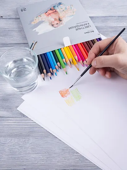 Карандаши цветные 24 цвета акварельные, Art idea - фото 4