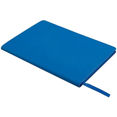 Книга для записей А5 80л "Soft Touch. Космический синий" иск.кожа, инт.обл., лин., тчк., нелин., ляссе, инд.уп. - фото 2
