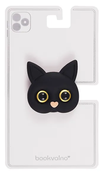 Попсокет Котик мордочка (ПВХ) (5 см), Bookvalno - фото 8