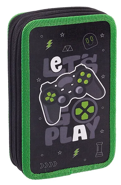 Пенал 2 отделения "Let's go play" 19*11 см - фото 2