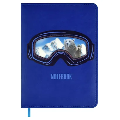 Записная книжка А6+ 96л кл. "ФРИРАЙД" кожзам, поролон, аппликация с анимир.изображением, ляссе, инд.уп. - фото 3