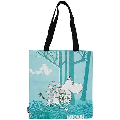 Сумка-шоппер MOOMIN Муми-тролль с букетом цветная, текстиль - фото 1