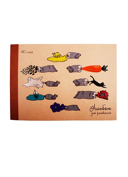 Альбом для рисования Unnika, "Творческие идеи", А4, 40 листов, на склейке - фото 1