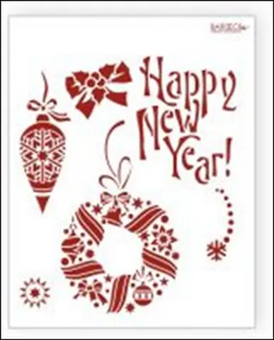 Трафарет пластиковый многоразовый Венок (20х25) (НГ014) - фото 1