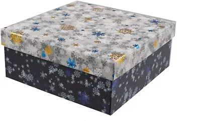 Коробка подарочная "Snowflaces" 18*18*7,5см, Новый год, картон - фото 3