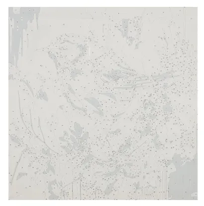 Холст с красками по номерам с золотой поталью "Синица на ветке", 40 х 40 см - фото 4