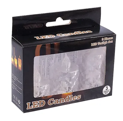 Набор LED-свечей (3 штуки) (пластик) (14х19 см) - фото 1