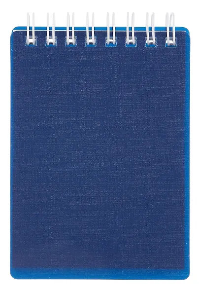 Блокнот А7 80л кл. "CANVAS" синий, пласт.обл, спираль - фото 1