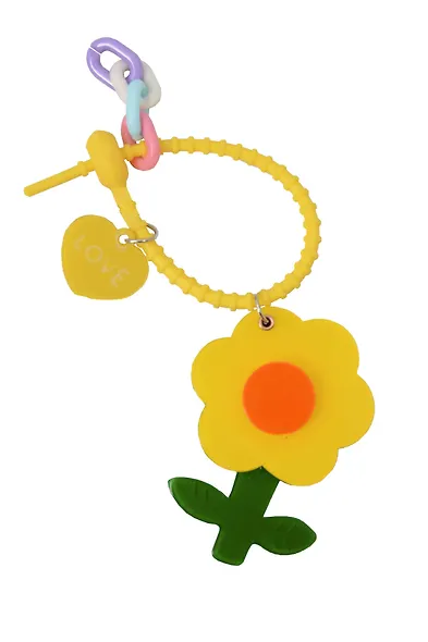 Брелок-обвес на сумку Цветочек Желтый (пластик) (12-3307032615-6125) - фото 1