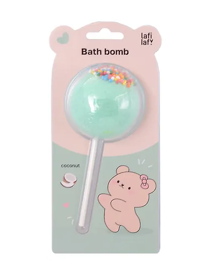 Бомбочка-леденец для ванны Мишка (кокос) (блистер) (70 г) - фото 2