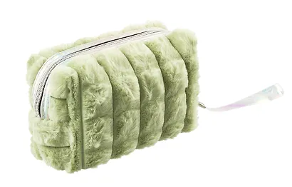 Косметичка плюшевая (оливковая) (текстиль) (20х15) (12-12068-A001) - фото 2