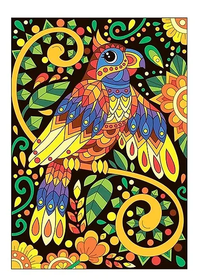 Набор для творчества LORI Картина по номерам для малышей Попугай Ркн-015 - фото 1