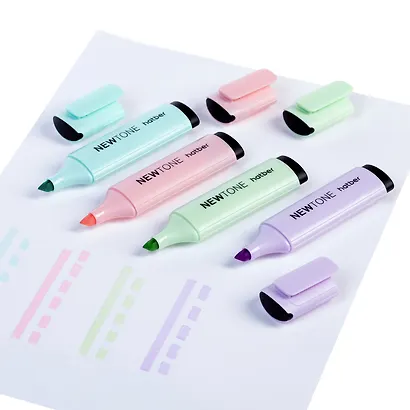 Текстовыделители 4 цвета "Newtone Pastel", Hatber - фото 3