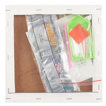 Алмазная мозаика (классическая) с подрамником, с полным заполнением, с квадратными стразами "Лесная тишина", 20 х 20 см - фото 2