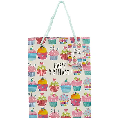 Пакет А5 23*18*10 "Bright birthday" нейтр., бум.мат.ламинат, ассорти - фото 2