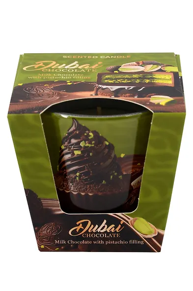 Свеча ароматическая в стакане Dubai Chocolate (115г) - фото 1