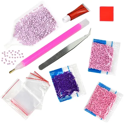 Алмазная мозаика "Панда в цвнетах" 20*25 см - фото 3