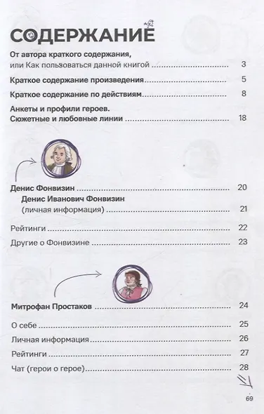 Недоросль. Краткое содержание. Анкеты и профили героев. Сюжетные и любовные линии - фото 3