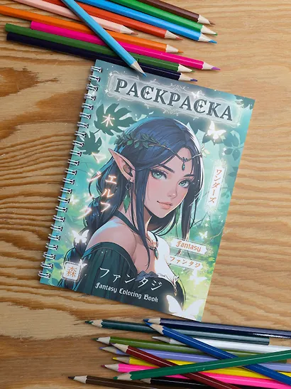 Раскраска-антистресс. Девушки. Фэнтези девушки - фото 6