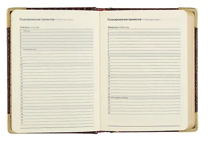 Ежедневник дат. 2026г. А6 176л "Business Premium. Lizard" бордо, 7Б, иск.кожа, обл.поролон, тв.переплет, мет.уголки, тонир.блок, зол.торец, справ.мат-лы, 2 ляссе, инд.уп - фото 4