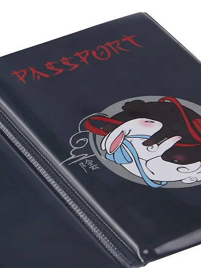 Обложка для паспорта Аниме Кролики Инь и ян (ПВХ бокс) - фото 3