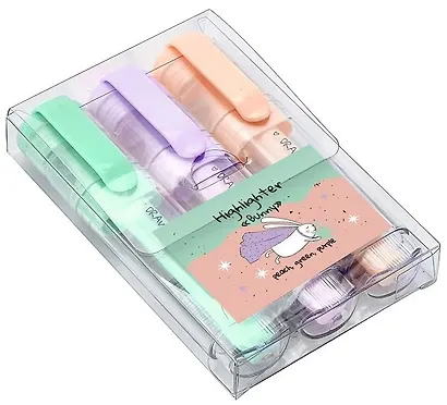 Текстовыделители 03цв "Bunny" персиковый, фиолетовый, зеленый, пл/уп, Be Smart - фото 1