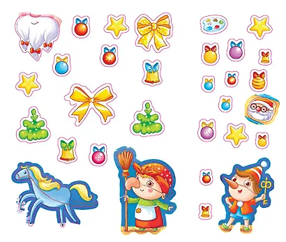 Рождественская елка. Новогодние маски. Книжка с наклейками - фото 6